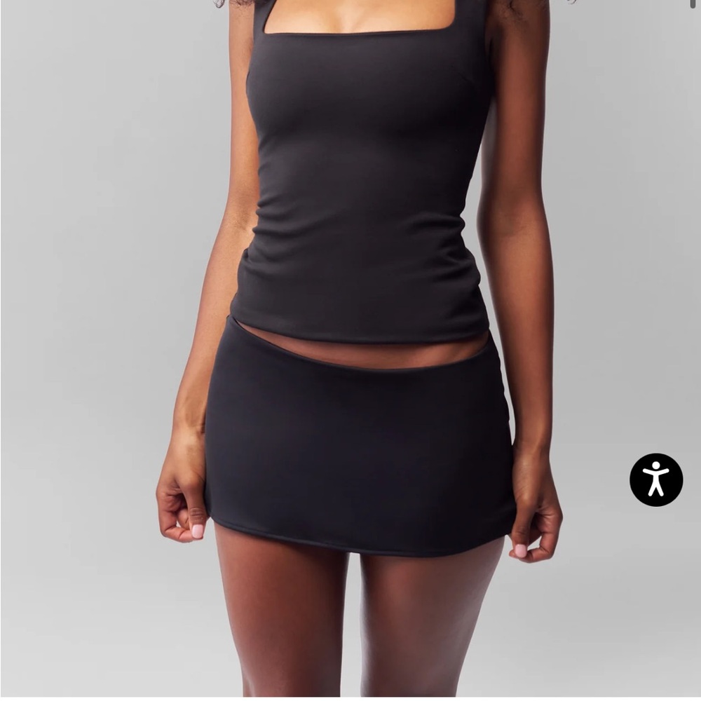 Danielle Guizio Black Micro Mini Stretch Skirt